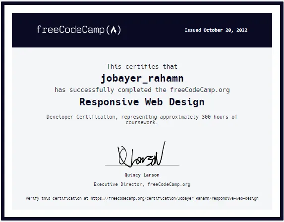 certificate